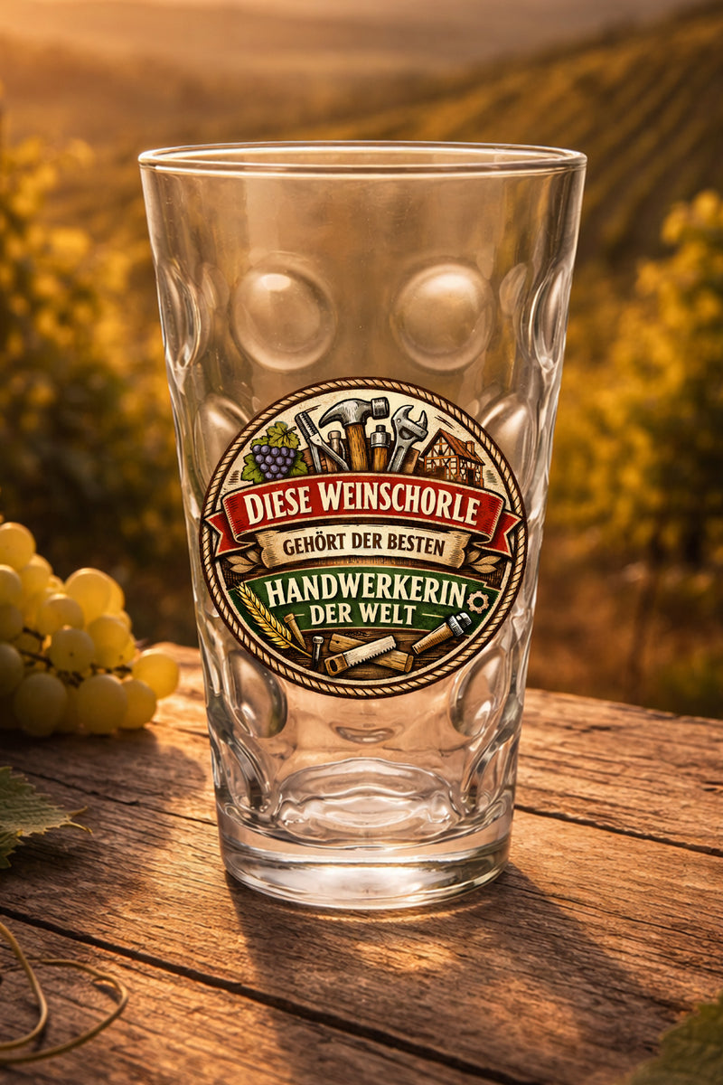 Handwerker/in Weinschorle - Pfälzer Dubbeglas - PFÄLZISCH.com