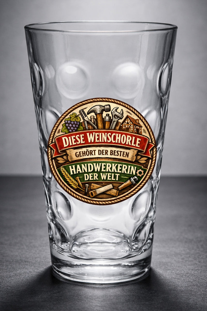 Handwerker/in Weinschorle - Pfälzer Dubbeglas - PFÄLZISCH.com