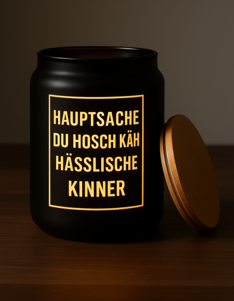 Hässlische Kinner - 1 Liter Glas Pfalzleuchte - PFÄLZISCH.com