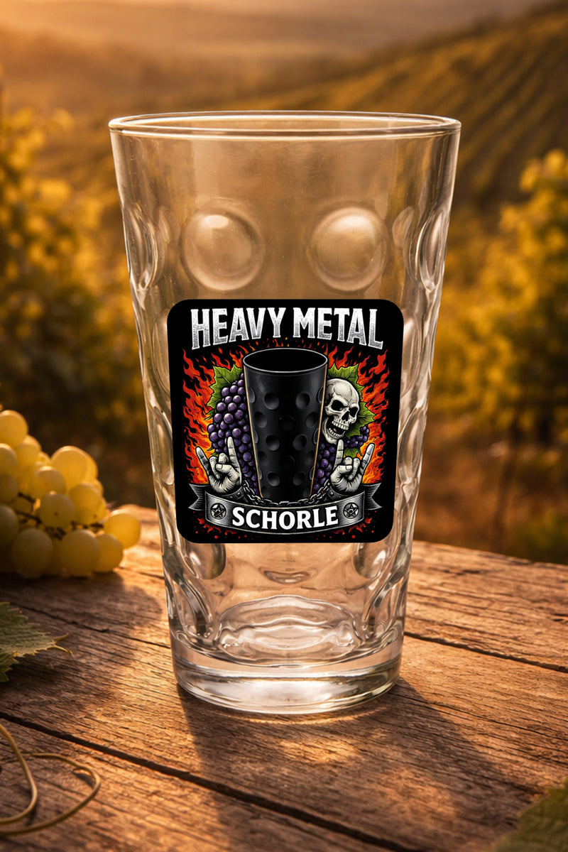 Heavy Metal Schorle mit Dubbeglas- Pfälzer Dubbeglas - PFÄLZISCH.com