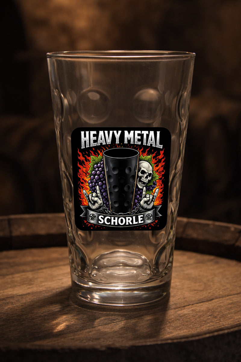 Heavy Metal Schorle mit Dubbeglas- Pfälzer Dubbeglas - PFÄLZISCH.com