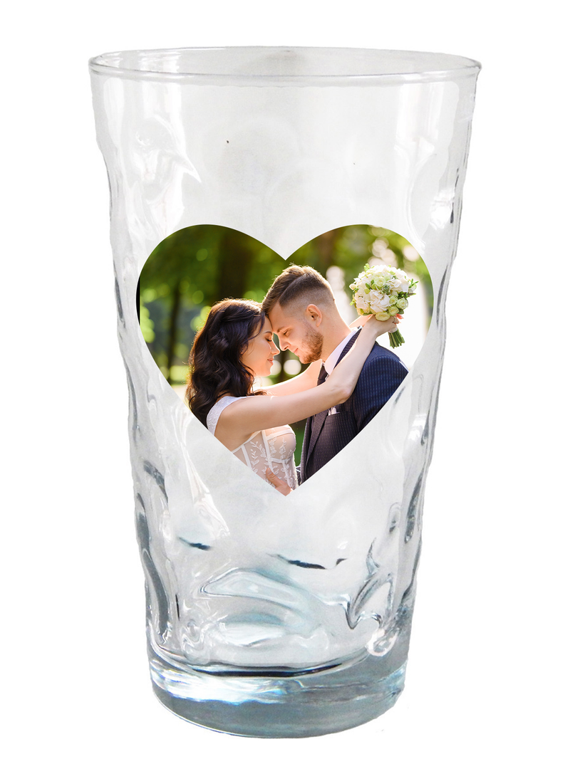 Dubbeglas mit Foto Herzform - PFÄLZISCH.com