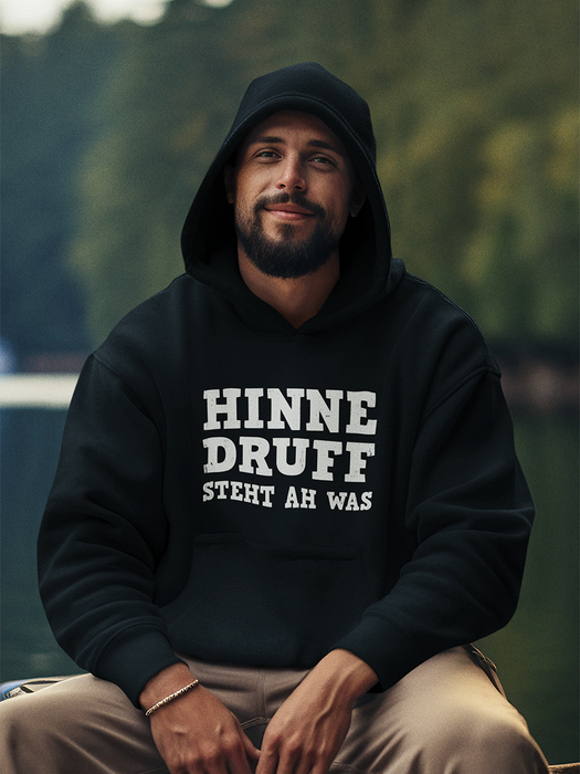 Pfälzer Kapuzenpullover- Hinne druff steht ah was