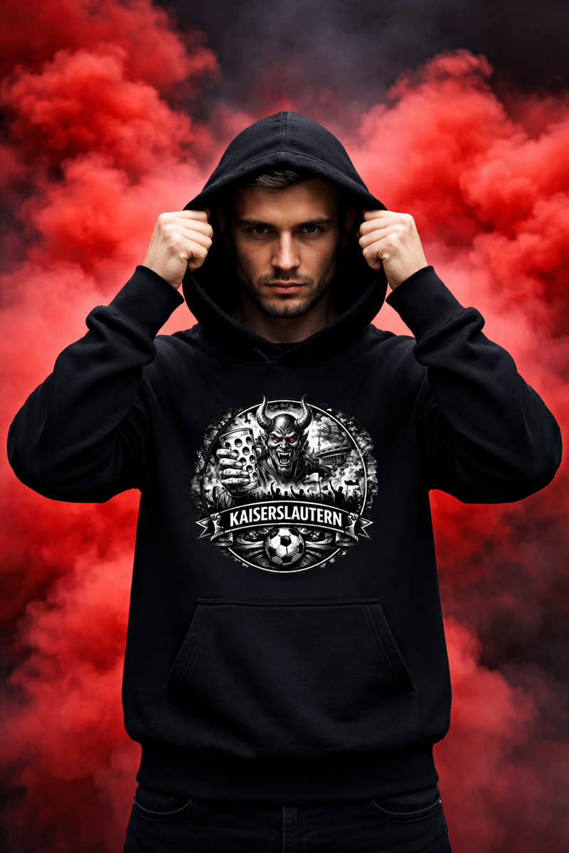 Kaiserslautern Teufel mit Dubbeglas Herren T-Shirt/Hoodie - PFÄLZISCH.com