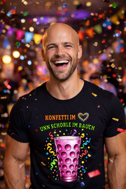 Herren Shirt/Hoodie - Konfetti im Herz - Schorle im Bauch - PFÄLZISCH.com
