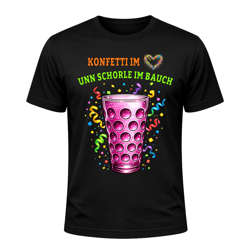 Herren Shirt/Hoodie - Konfetti im Herz - Schorle im Bauch - PFÄLZISCH.com