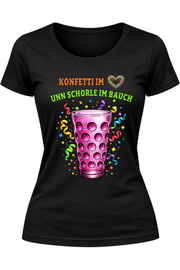 Damen Shirt/Hoodie - Konfetti im Herz - Schorle im Bauch - PFÄLZISCH.com