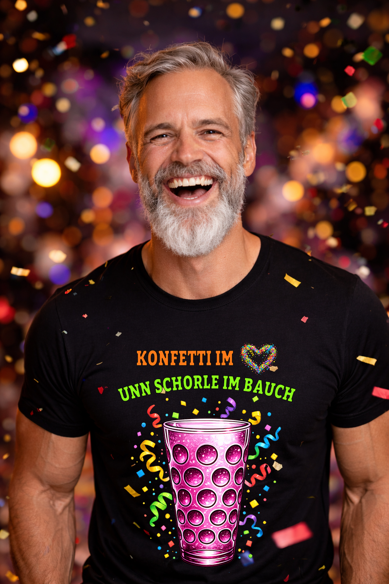 Herren Shirt/Hoodie - Konfetti im Herz - Schorle im Bauch - PFÄLZISCH.com