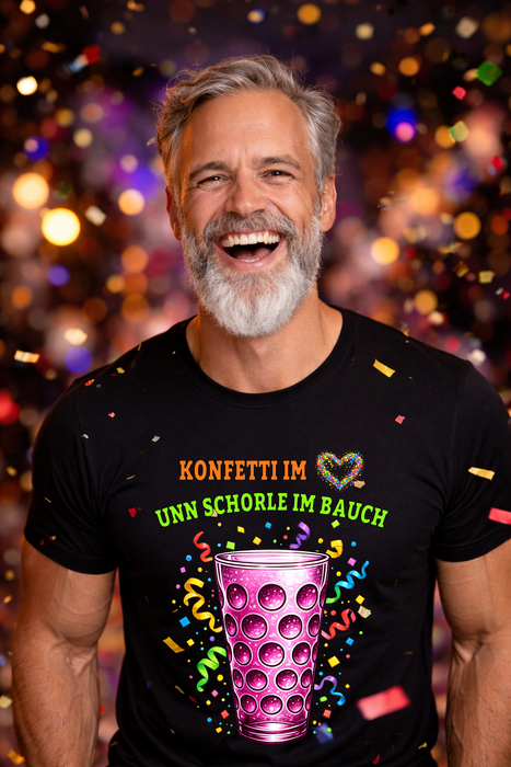 Herren Shirt/Hoodie - Konfetti im Herz - Schorle im Bauch