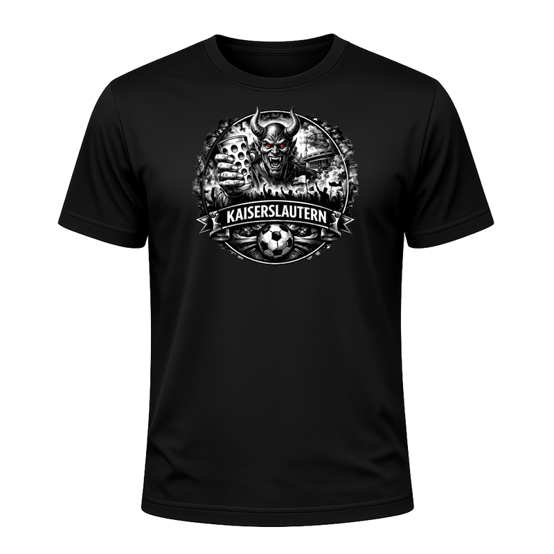 Kaiserslautern Teufel mit Dubbeglas Herren T-Shirt/Hoodie - PFÄLZISCH.com