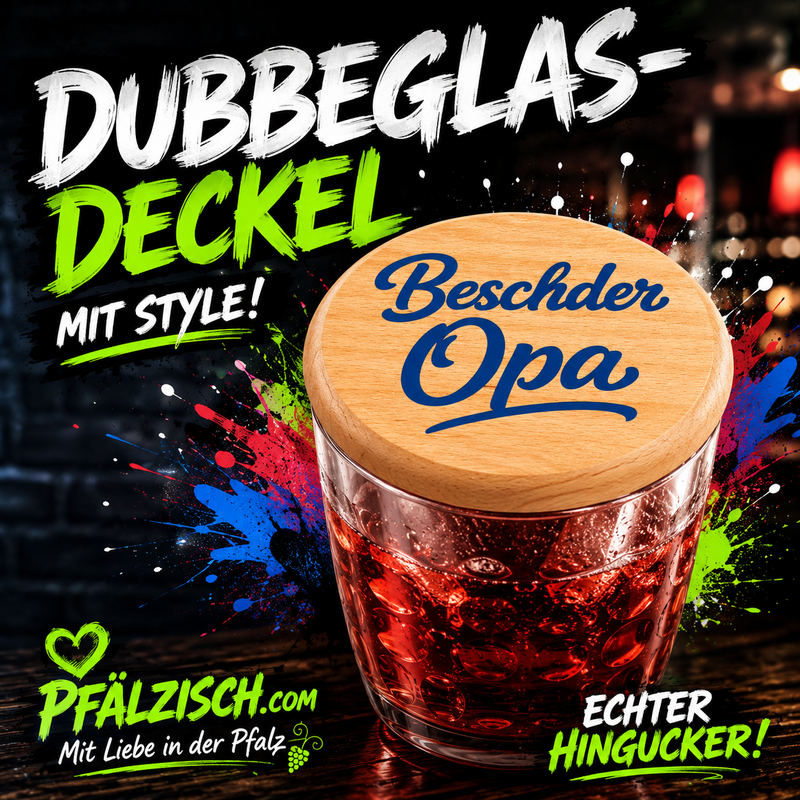 Dubbeglas Deckel Beschder Opa - PFÄLZISCH.com