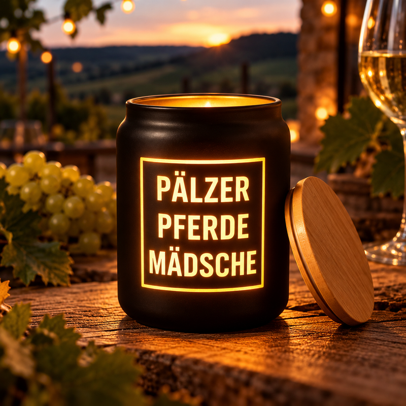 Pälzer Pferde Mädsche - 1 Liter Glas Pfalzleuchte - PFÄLZISCH.com