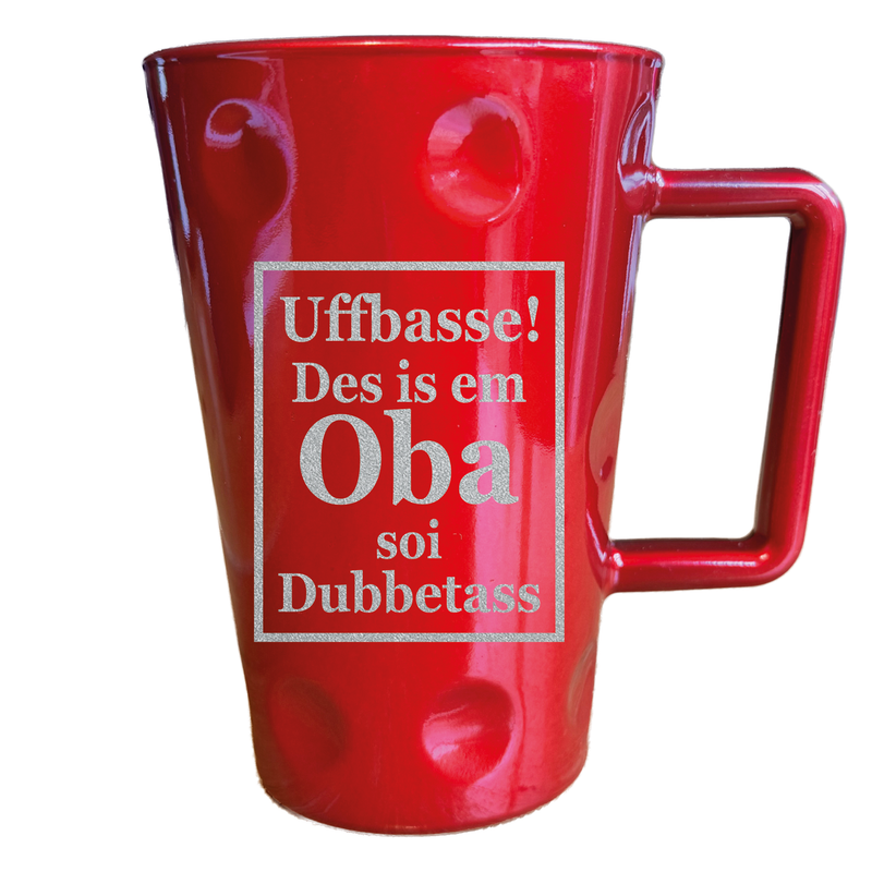 Pfälzer Tasse „Em Oba soi Dubbetass“ – Geschenk für Opa - PFÄLZISCH.com