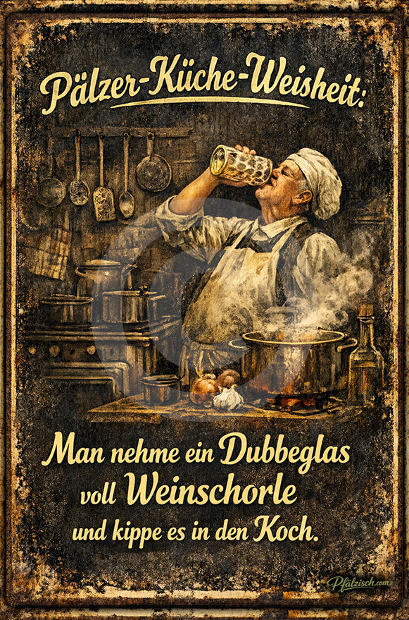 Pälzer Koch (Alu Schild 2 Größen) (Kopie) - PFÄLZISCH.com