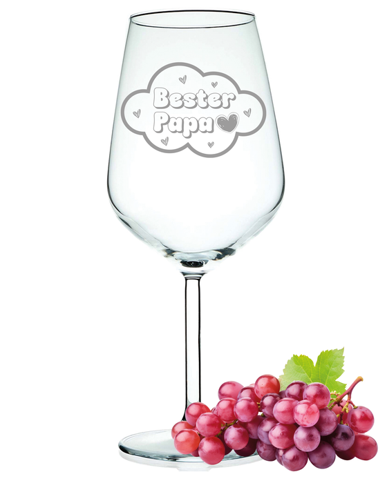 Weinglas als Geschenk für Papa/ Väter mit Gravur "Bester Papa"