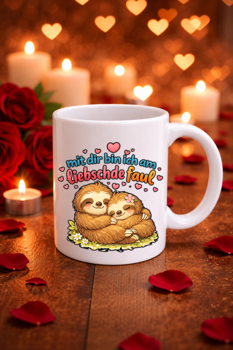 Faultier Liebespaar Tasse - PFÄLZISCH.com