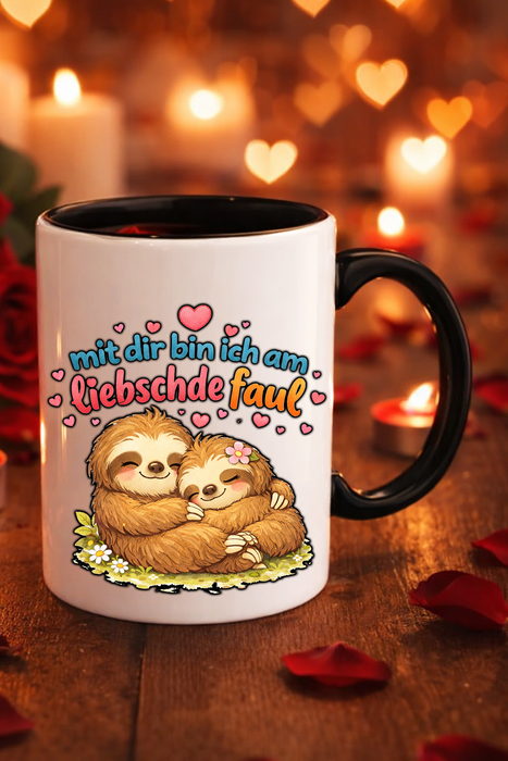 Faultier Liebespaar Tasse - PFÄLZISCH.com