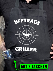 lustige Pfälzer Grillschürze für Männer - UFFTRAGS GRILLER- Geschenke für Männer - PFÄLZISCH.com