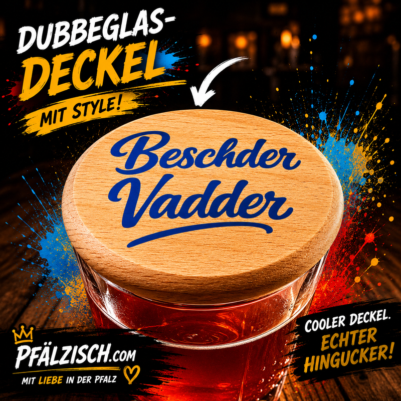 Dubbeglas Deckeler Beschder Vadder - PFÄLZISCH.com