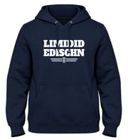 LIMIDID EDISCHN Herren Hoodie in Navy – Pfälzer Kapuzenpullover mit Motiv