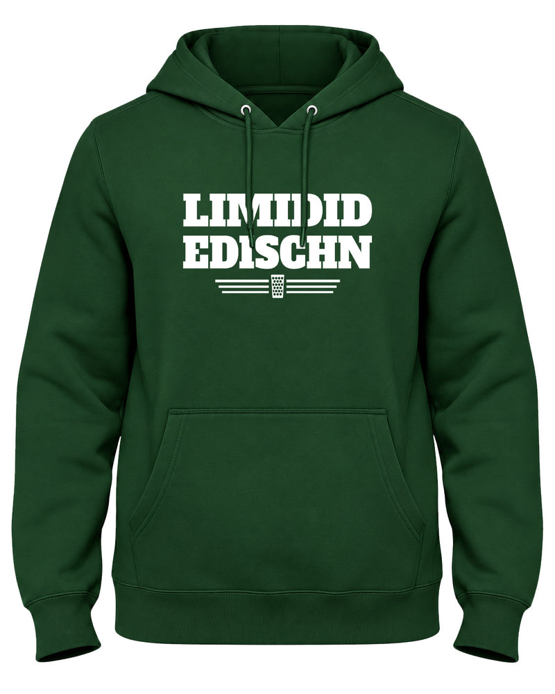 LIMIDID EDISCHN Herren Hoodie in Waldgrün – Pfälzer Kapuzenpullover mit Motiv