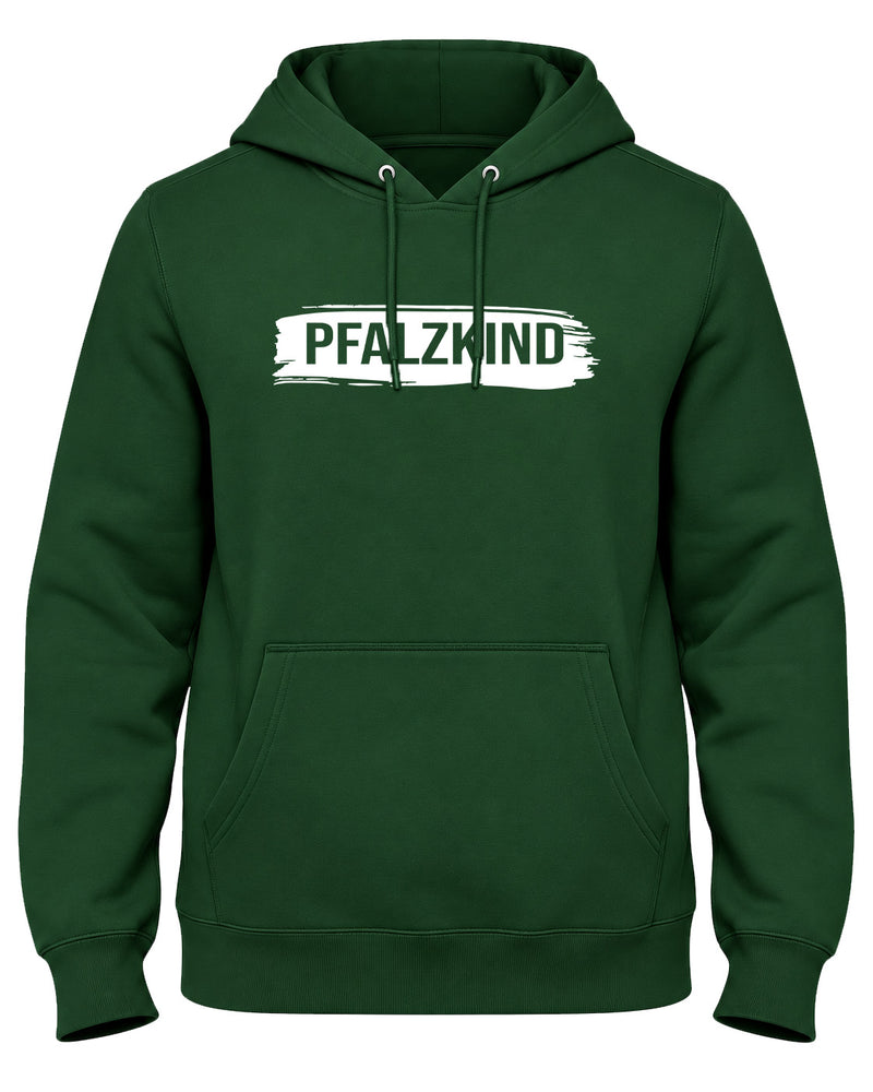 PFALZKIND Paint Hoodie für Herren in Waldgrün – Kapuzenpullover mit farbigem PFALZKIND Schriftzug