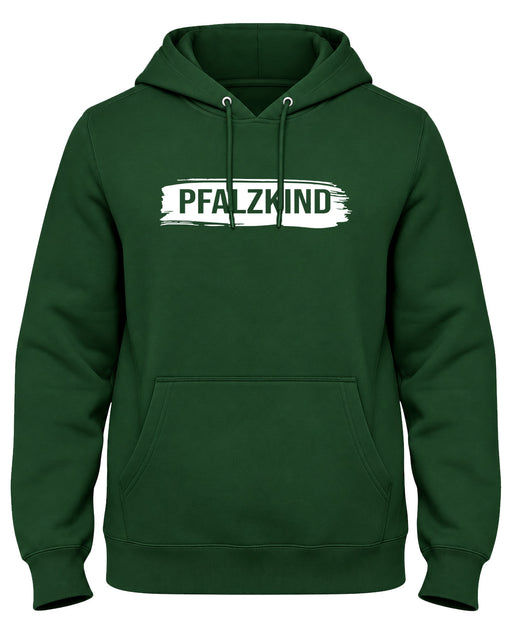 PFALZKIND Paint Hoodie für Herren in Waldgrün – Kapuzenpullover mit farbigem PFALZKIND Schriftzug