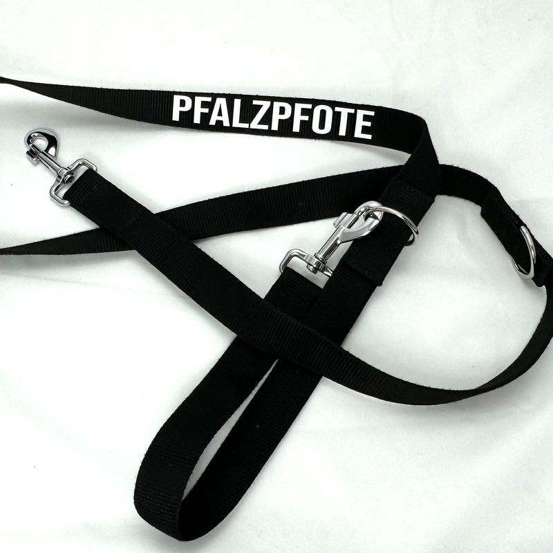 Pfalzpfote Hundeleine schwarz - PFÄLZISCH.com
