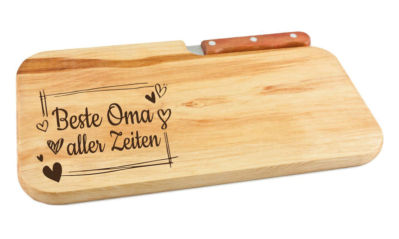 Schneidebrett mit Messer -Die beste Oma aller Zeiten - PFÄLZISCH.com