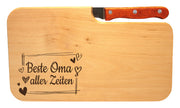Schneidebrett mit Messer -Die beste Oma aller Zeiten - PFÄLZISCH.com