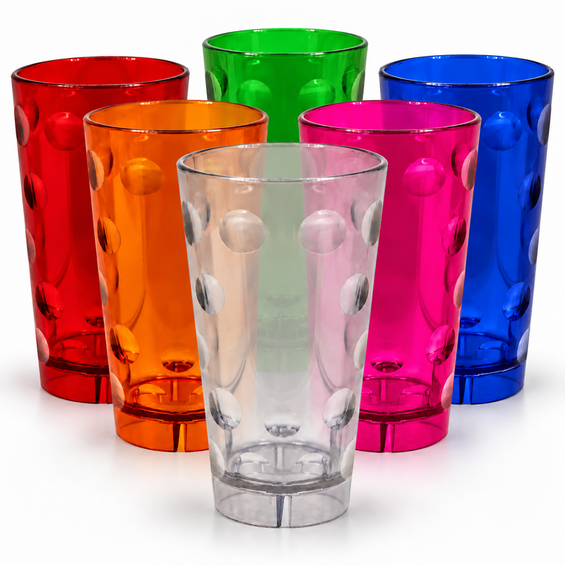 Dubbebecher 0,5l verschiedene Farben - Dubbeglas Plastik