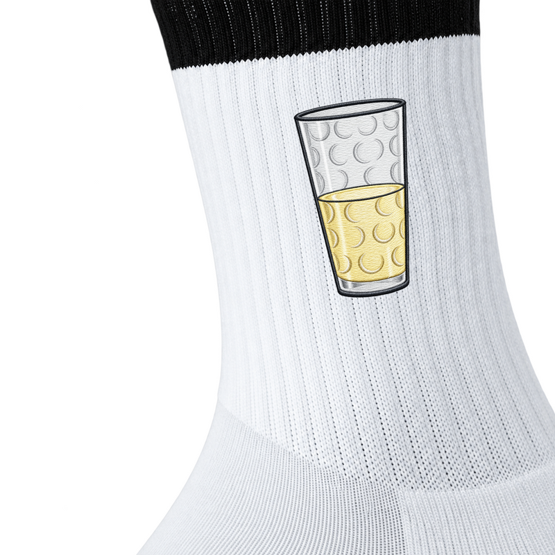 Tennissocken mit Dubbeglas-Motiv in Stick-Optik
