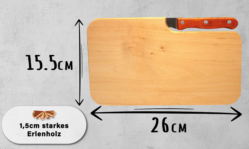 Schneidebrett mit Messer - Isch bin dei Worschdbrett - PFÄLZISCH.com