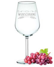 Weinglas mit graviertem Wunschname- das perfekte Geschenk für deinen Lieblingsmensch - PFÄLZISCH.com