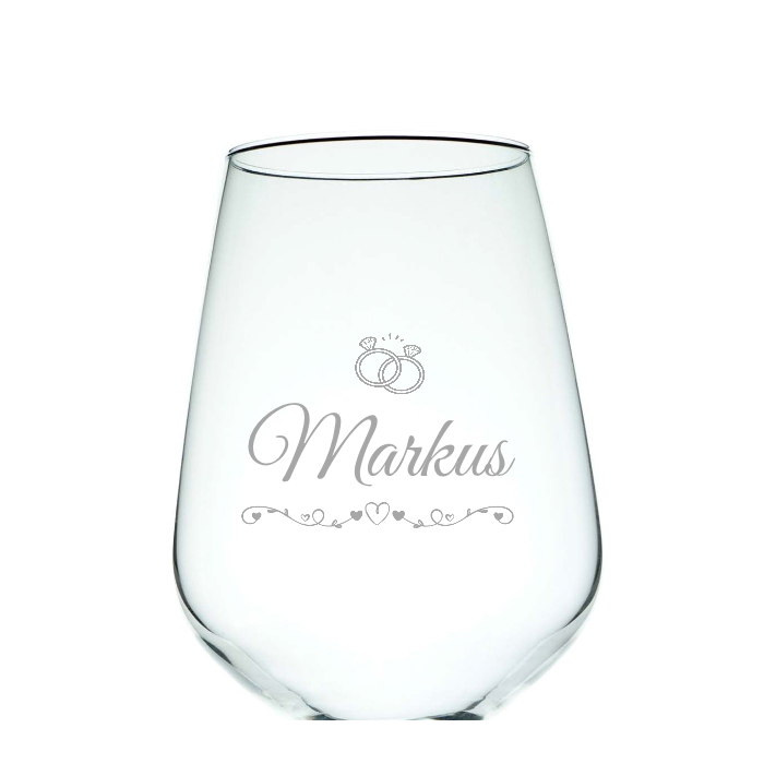Weinglas selbst gestalten - 520ml - Weinglas mit Gravur