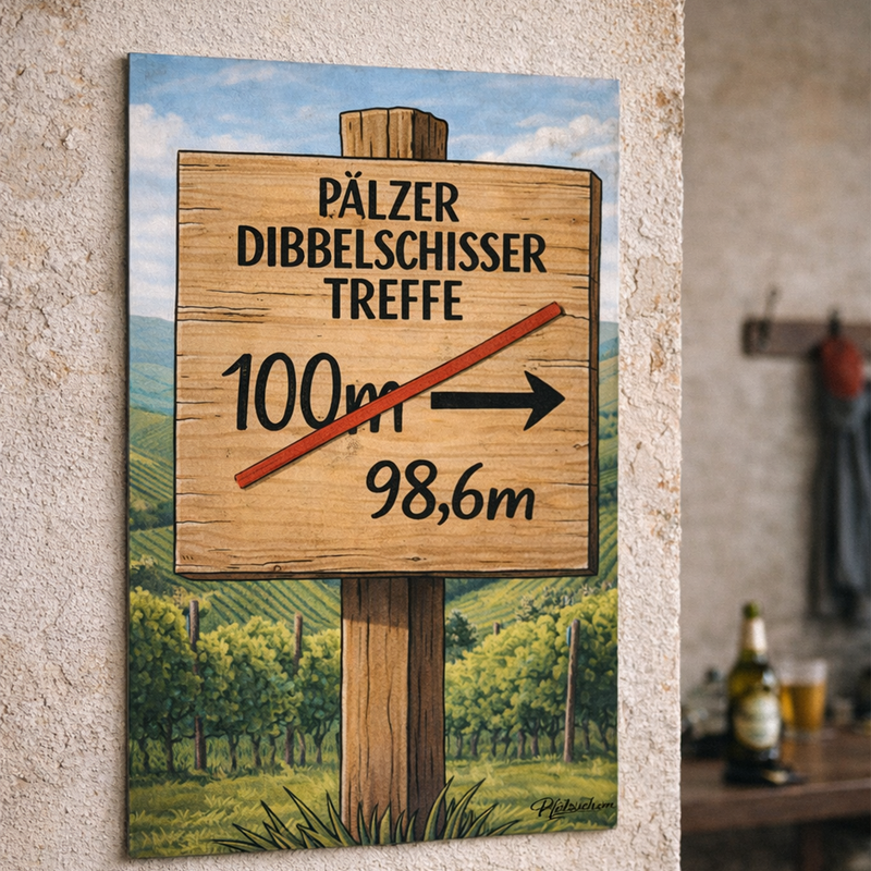 Dibbelschisser Treffe (Alu Schild 2 Größen) - PFÄLZISCH.com