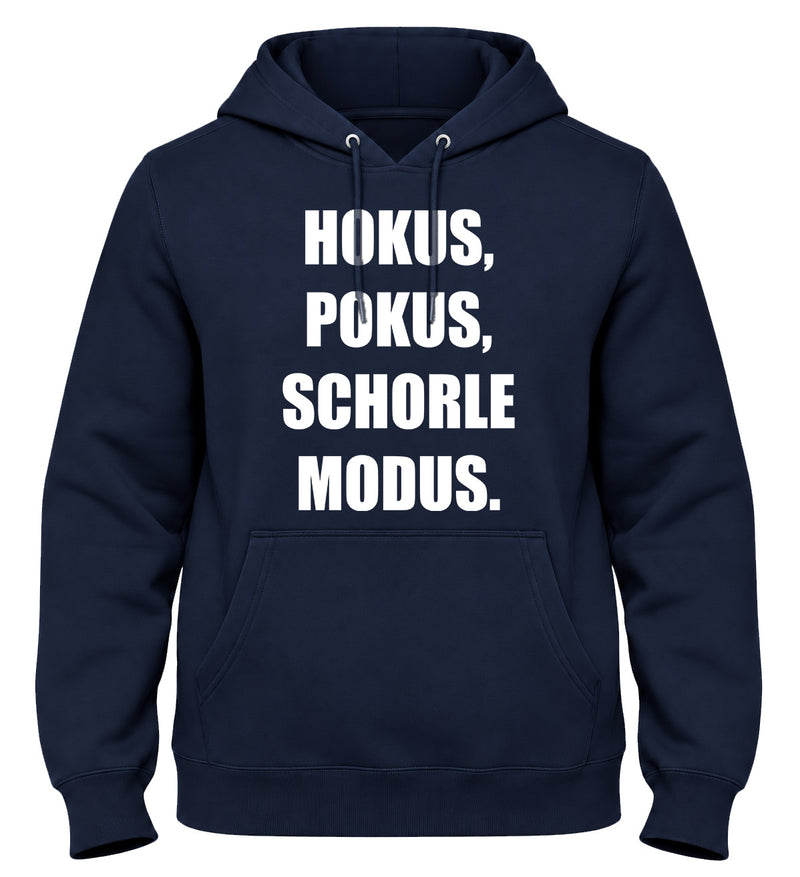 Hokus Pokus Schorle Modus Hoodie Herren in Navy – Pfälzer Kapuzenpullover mit Schorle-Spruch