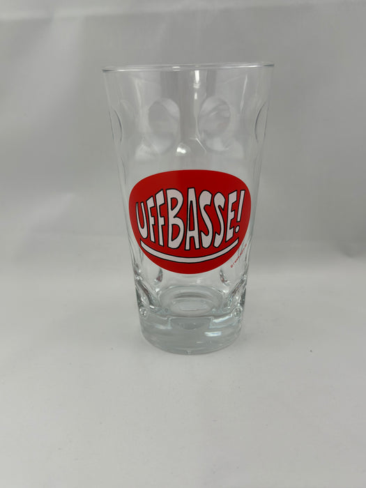 Bedrucktes Dubbeglas mit "Uffbasse"- Dubbeglas 0,5 Liter
