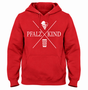 Pfalzkind "Direction" Herren Hoodie Rot mit weißem Motiv