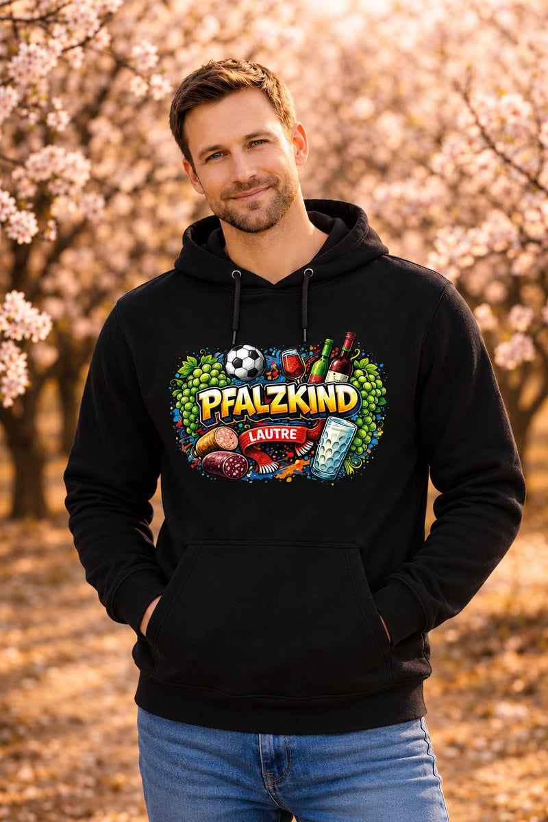 PFALZKIND Graffiti Herren Hoodie Schwarz