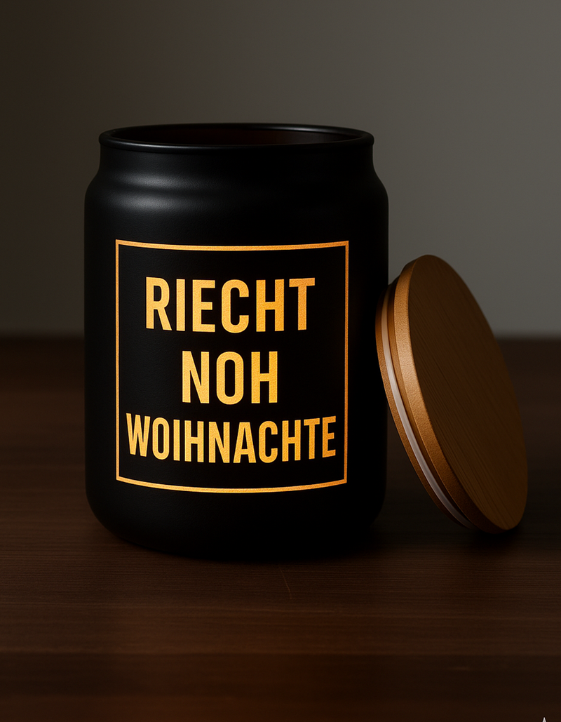 Riecht noh Woihnachte - 1 Liter Glas Pfalzleuchte - PFÄLZISCH.com