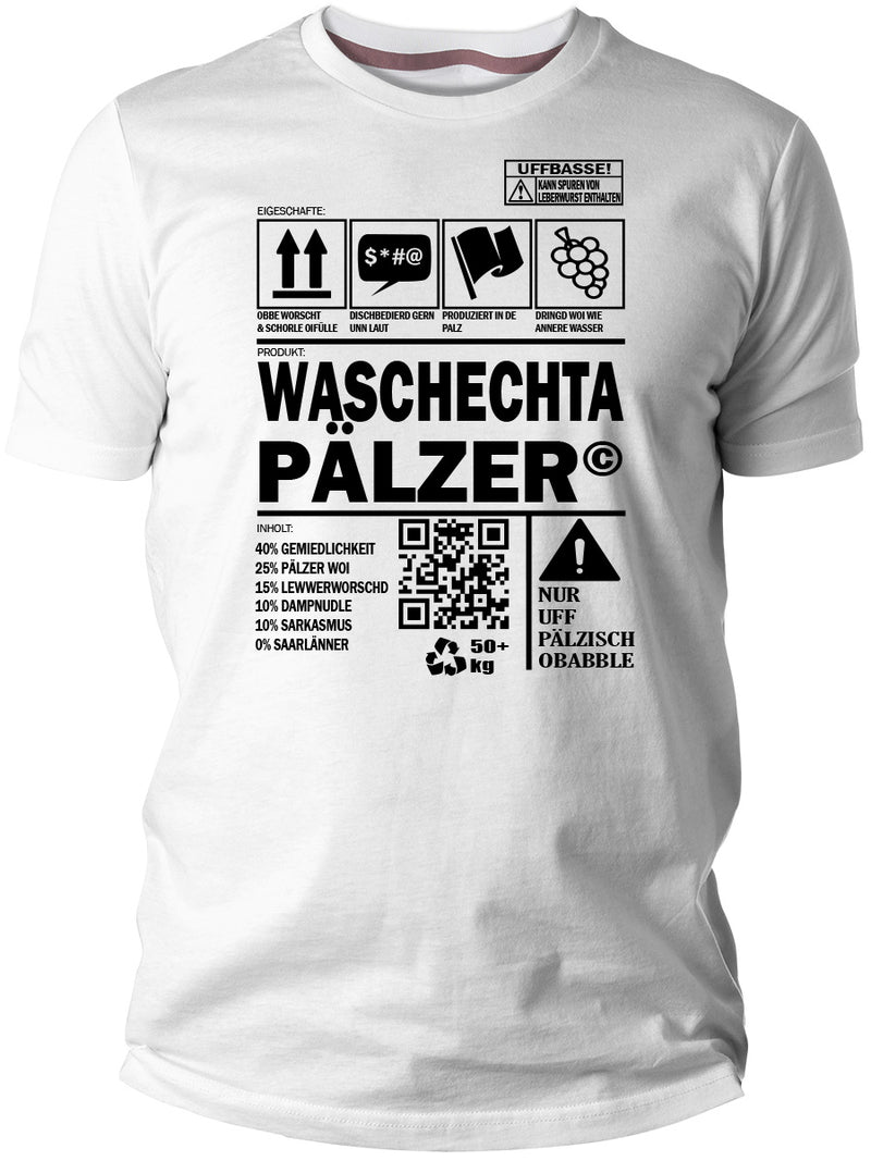 Waschechta Pälzer - Pfalz T-Shirt - PFÄLZISCH.com
