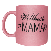 Weltbeste Mama- Tasse glitzer pink - PFÄLZISCH.com