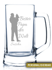 Papa Bierglas Gravur