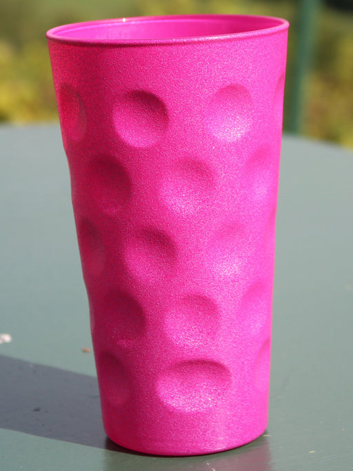 Glitzer Dubbeglas pink
