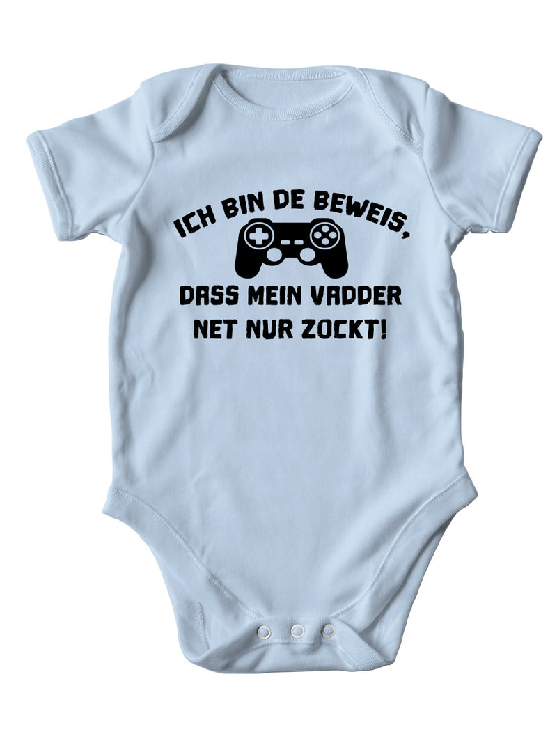 Jungen/Mädchen Baby Body / Beweis - Vadder net zockt - PFÄLZISCH.com