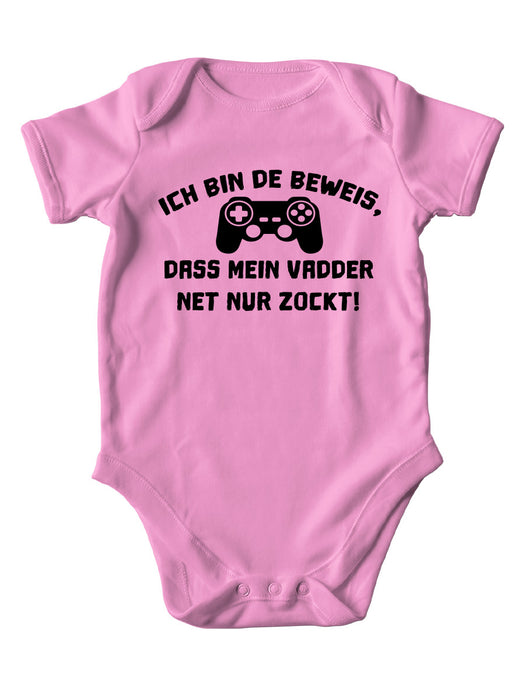 Jungen/Mädchen Baby Body / Beweis - Vadder net zockt