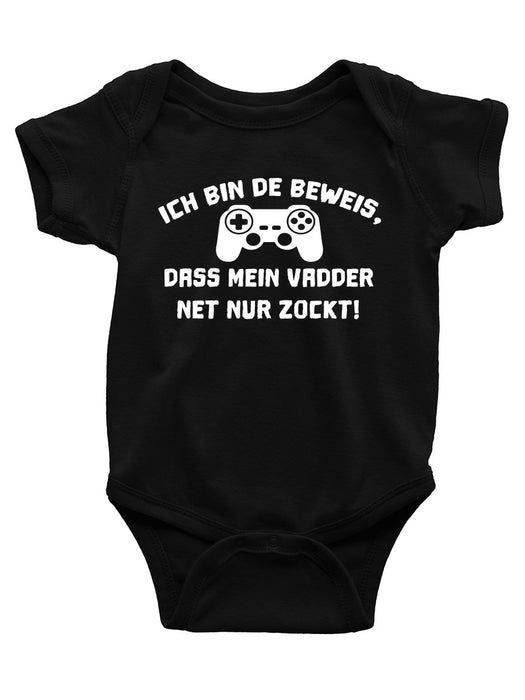 Jungen/Mädchen Baby Body / Beweis - Vadder net zockt