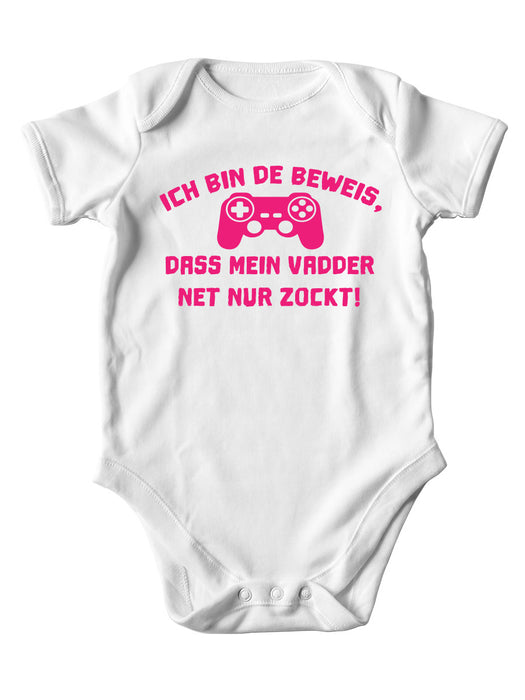 Jungen/Mädchen Baby Body / Beweis - Vadder net zockt