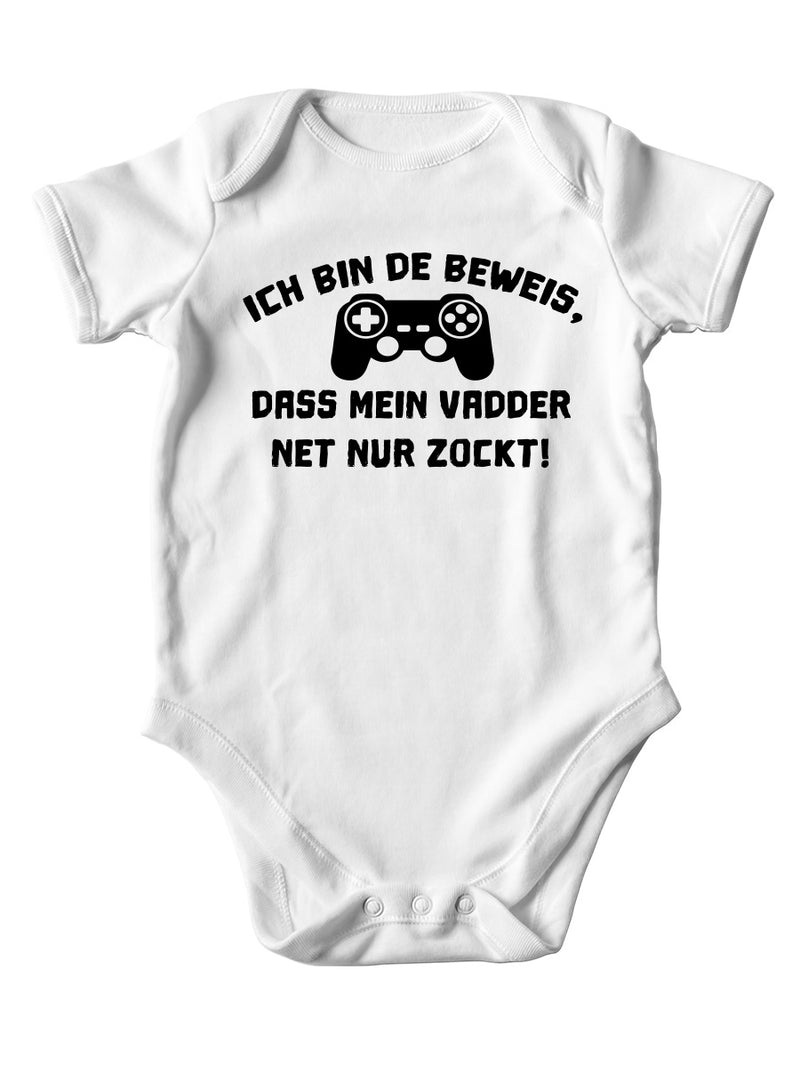 Jungen/Mädchen Baby Body / Beweis - Vadder net zockt - PFÄLZISCH.com